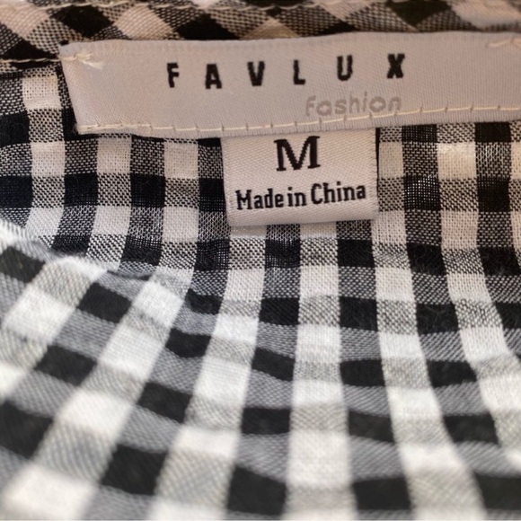 Blue Gingham Wrap Top - Picture 13 of 13